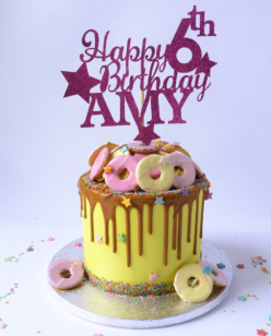 Party rings birthday cake