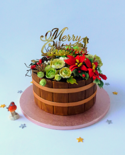 Christmas basket cake