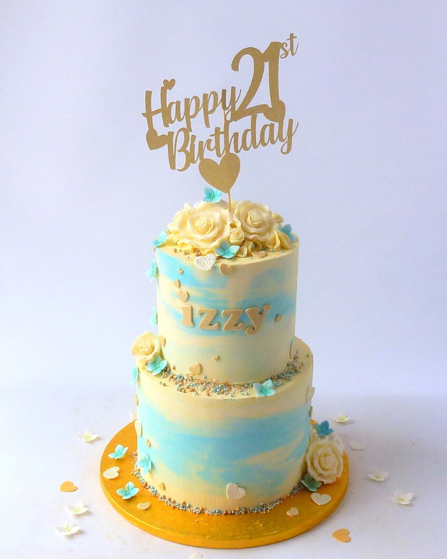 Chocolate and Bling 2 Tier Birthday Cake | Susie's Cakes