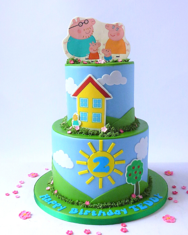 2 Tier Peppa Pig Inspired Birthday Cake | Susie's Cakes-sonthuy.vn