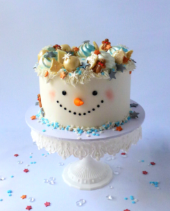Snowman christmas cake