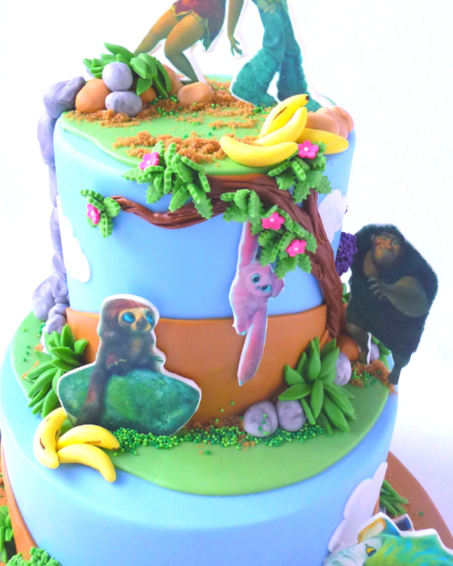 2 tier Croods Birthday Cake - Karen's Cakes