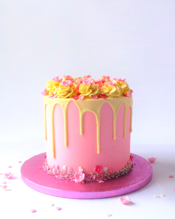 Pretty Pastel Buttercreamed Drip Cake - Karen's Cakes